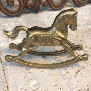 Tandy brass rocking horse